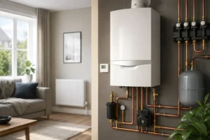 central heating system installed in Leicester home